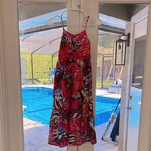 KIDS SHEIN Pink Tropical Kids Dress